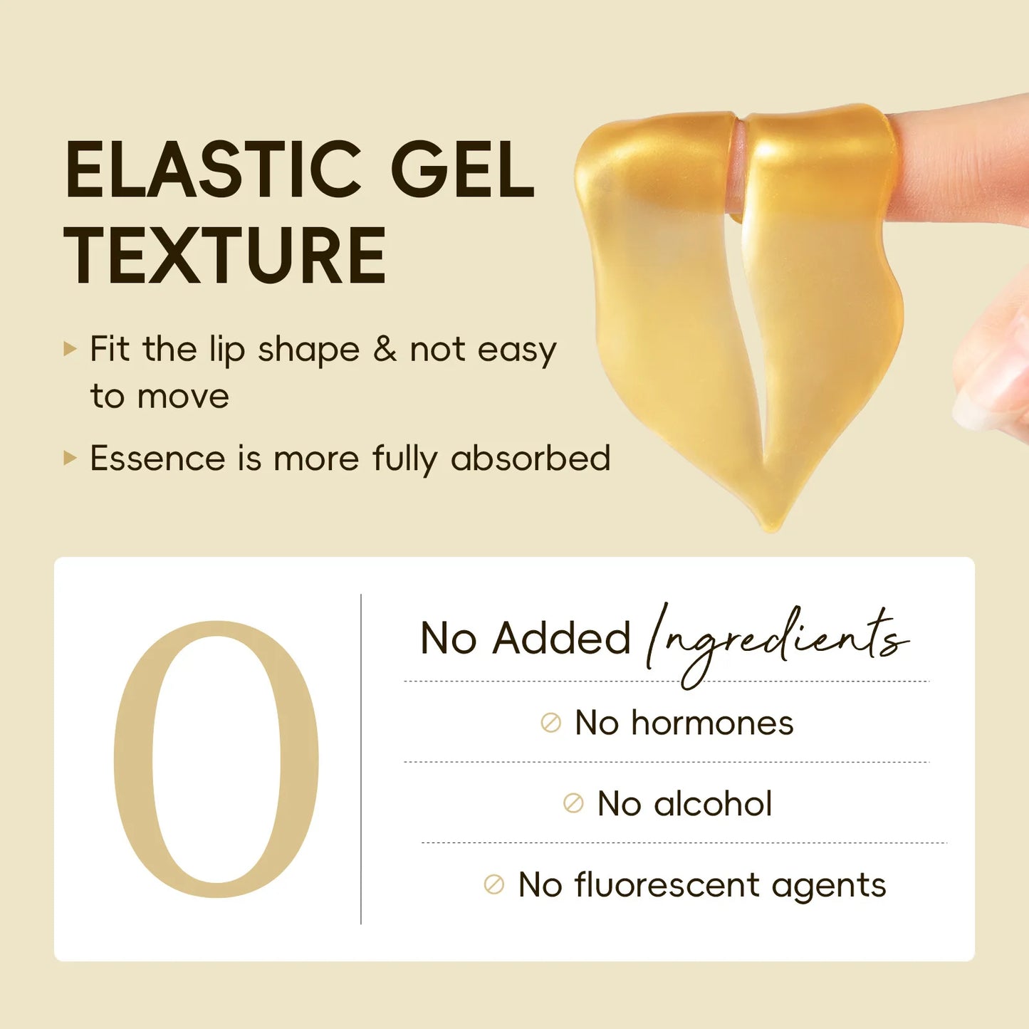 24K Gold Collagen Lip Mask – Hydrating Plumping Gel Patches 10pc