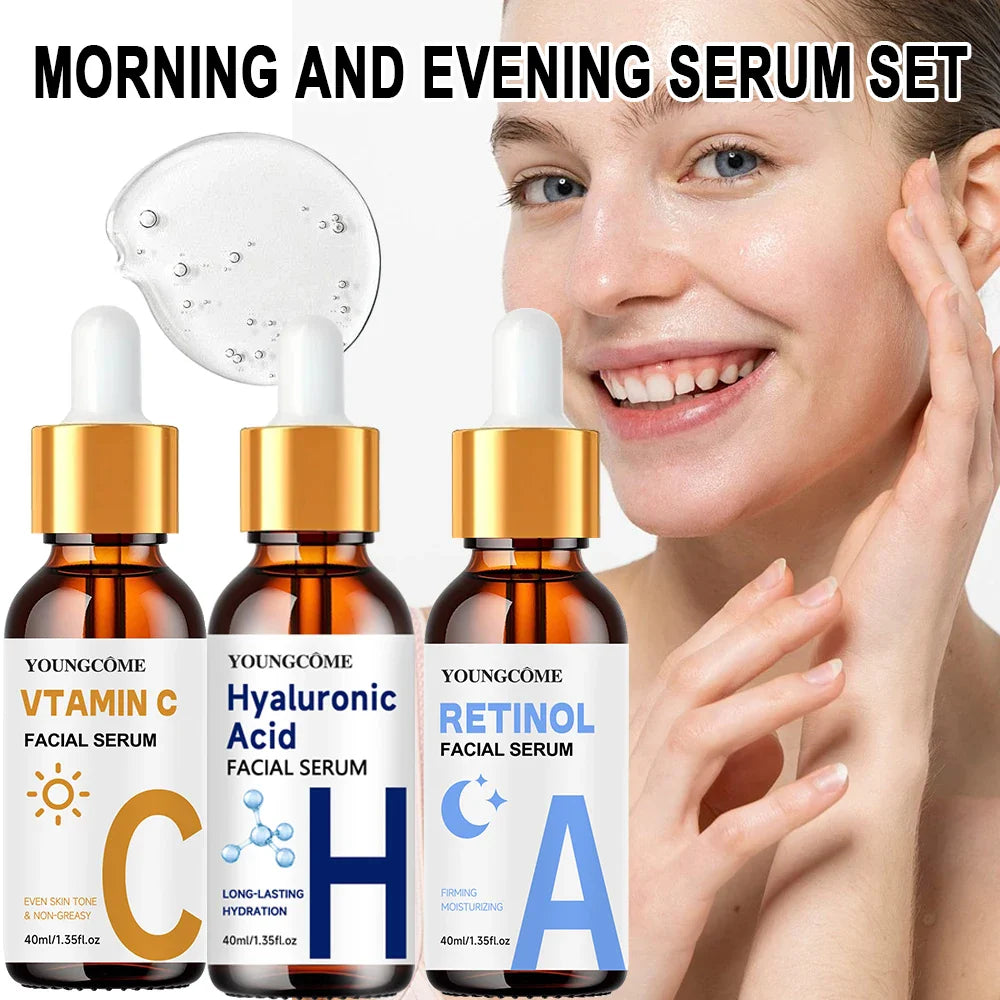 YOUNGCOME Hyaluronic Acid Face Serum – 3-Piece Hydrating Set