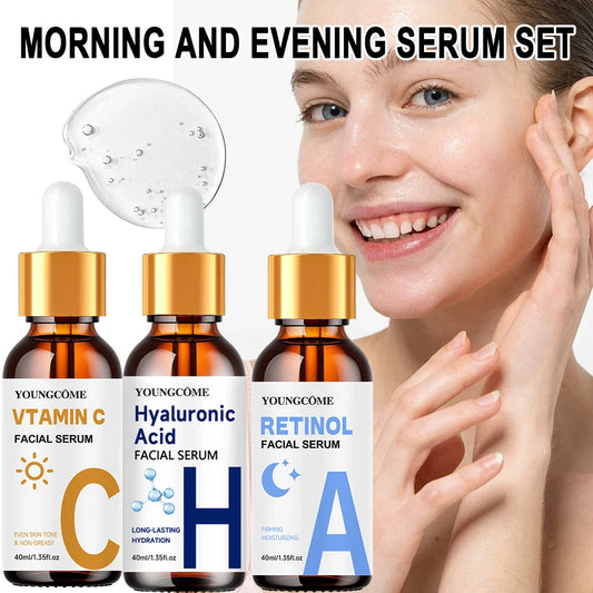 YOUNGCOME Hyaluronic Acid Face Serum – 3-Piece Hydrating Set Hyaluronic Acid Serum Oasis Select 40ml 3pcs1set