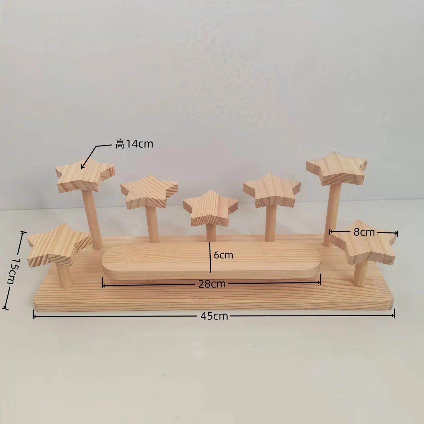 Wooden Display Stand – Jewelry, Succulents, Pastry & More