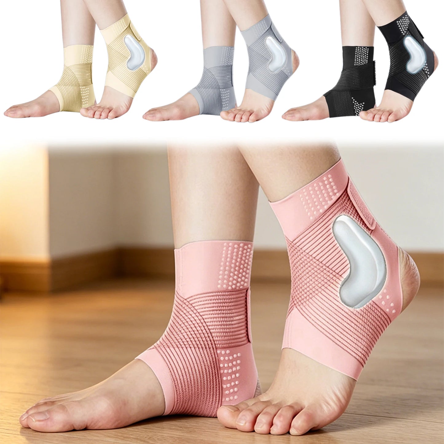 Elastic Ankle Brace with Adjustable Wraps | Gym & Hiking Ankle Brace Support Peaceful Pleasures Health and Wellness