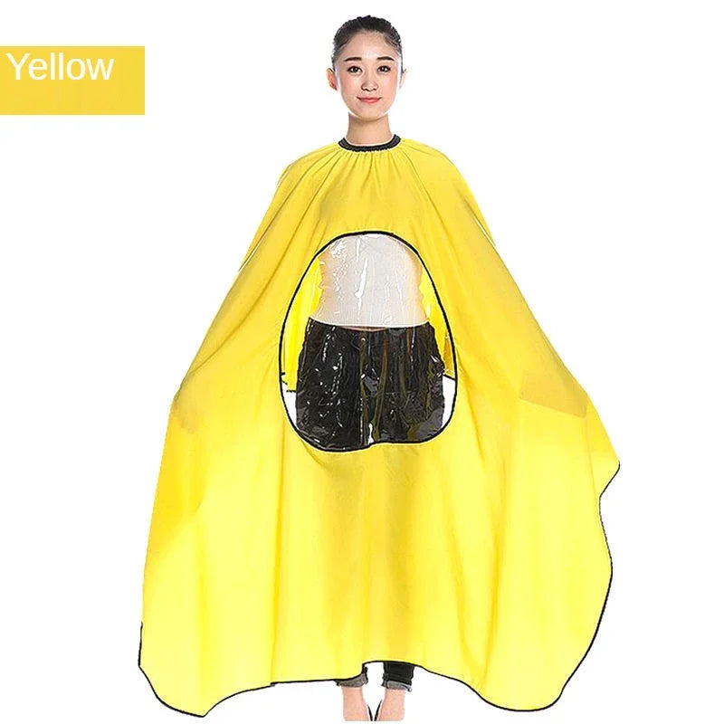 Professional Salon Apron Waterproof Cape Barber Styling Tool Salon Hairdresser Visible Apron Hair Cutting Hairdressing Gown Cape Peaceful Pleasures Health and Wellness YELLOW China Mainland