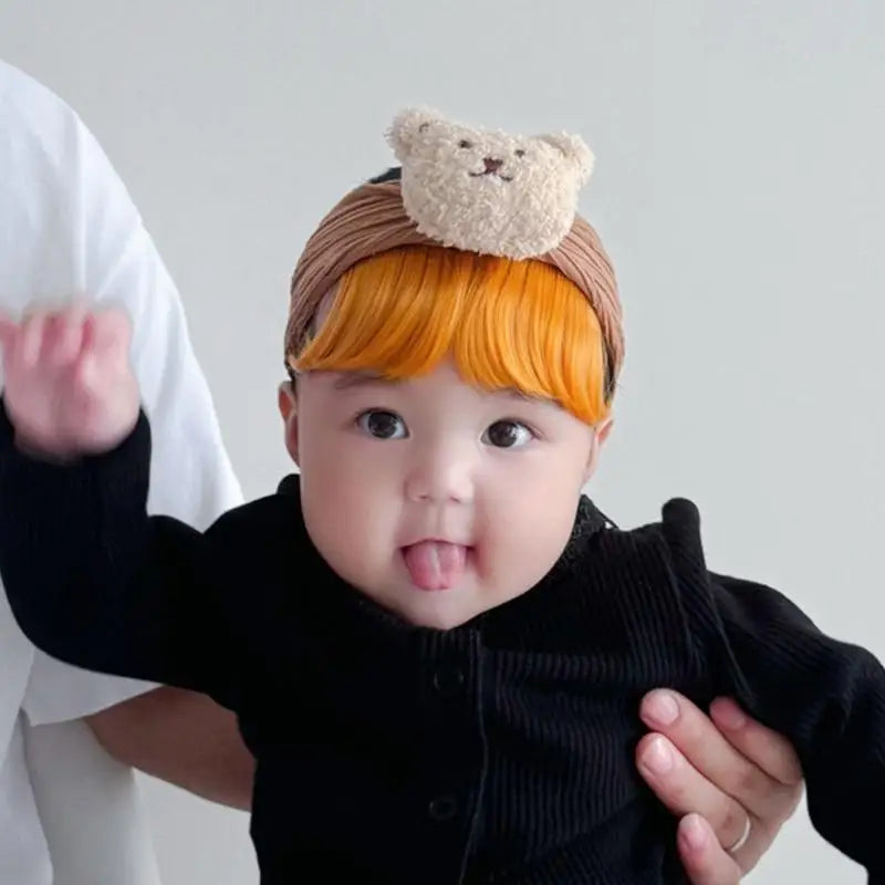 Baby Girl Bear Bangs Headband | Cute Toddler Hairband Ages 1–3