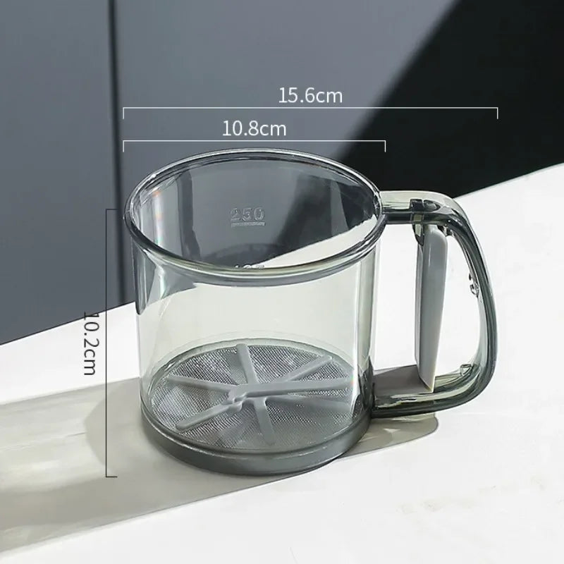 Semi-Automatic Hand-Held Flour Sifter – One-Squeeze Baking Sieve for Flour, Sugar & Cocoa