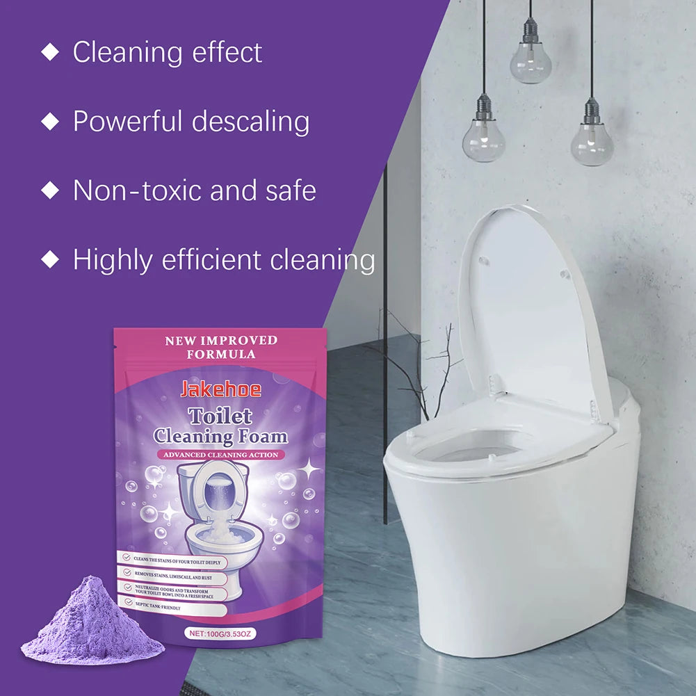 Toilet Bowl Cleaner Self Activating Miracles Powder Foam Deep Descaling Stain Remover For Toilet Bowl Cleaning Bathroom Supplies Peaceful Pleasures Health and Wellness