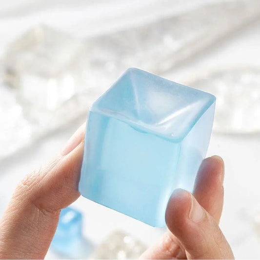 Ice Cube Squishy Fidget Toy | Clear Squeeze Stress Ball – TPR Squishy Fidget Toy Peaceful Pleasures Health and Wellness