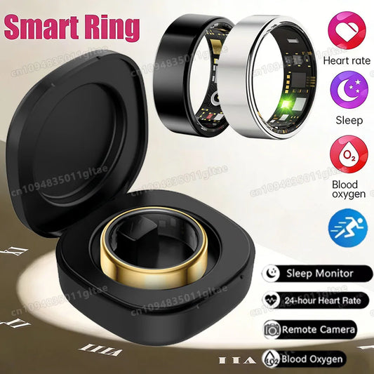 2026 Smart Ring Blood Pressure Heart Rate Sleep Monitoring Smartring IP68 & 5ATM Waterproof Multi-sport Mode Smartring Man Women Peaceful Pleasures Health and Wellness