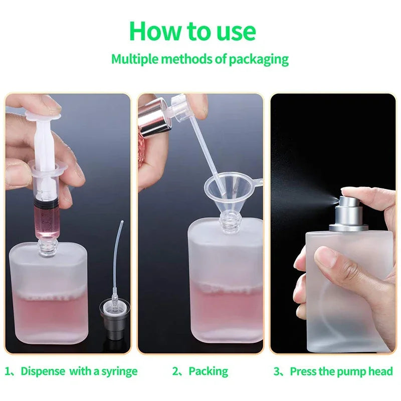 2026 Flash Sale 30/50ml Screw Top Sandblasted Glass Perfume Bottle Liquid Spray Bottle Empty Makeup Fine Mist Bottles Peaceful Pleasures Health and Wellness
