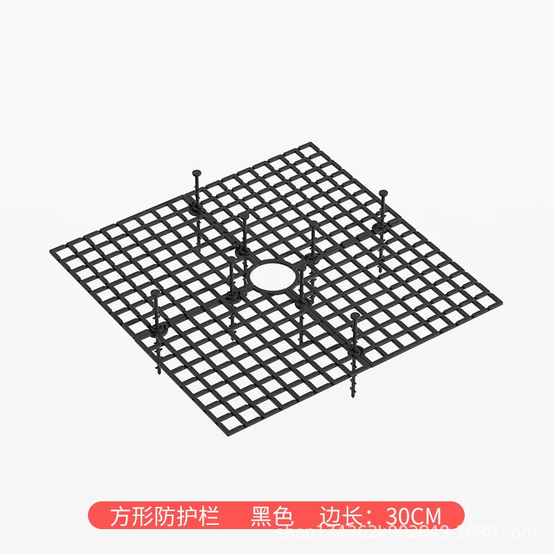 Plant Pot Soil Guard Grid Cover with Nails | Cat & Baby Safe