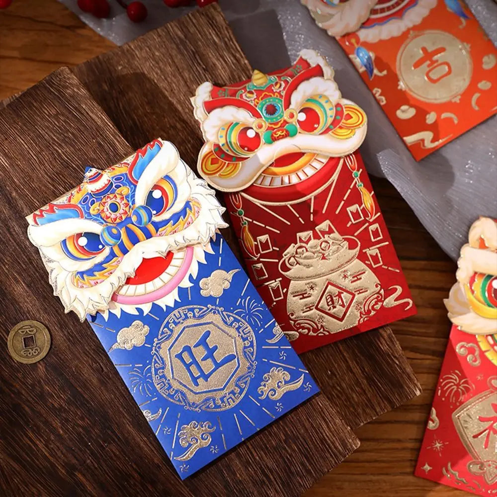 2024 New Year Packet Red Envelope Dragon Pattern Best Wishes Money Pocket Luck Money Bag Good Luck Money Bags Wedding Birthday Peaceful Pleasures Health and Wellness