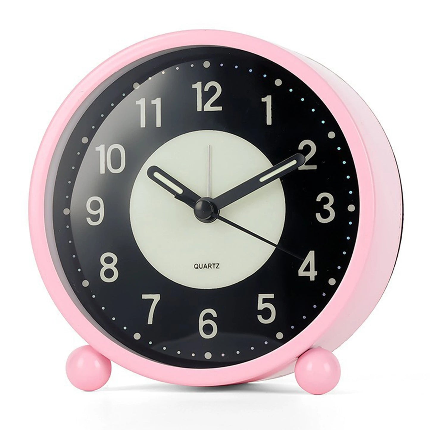 Retro Desk Clock,Glow-in-the-Dark Battery Operated Alarm Clock,Multifunctional Table Clock Battery Powered-No Cords For Kitchen, Peaceful Pleasures Health and Wellness Pink Charging