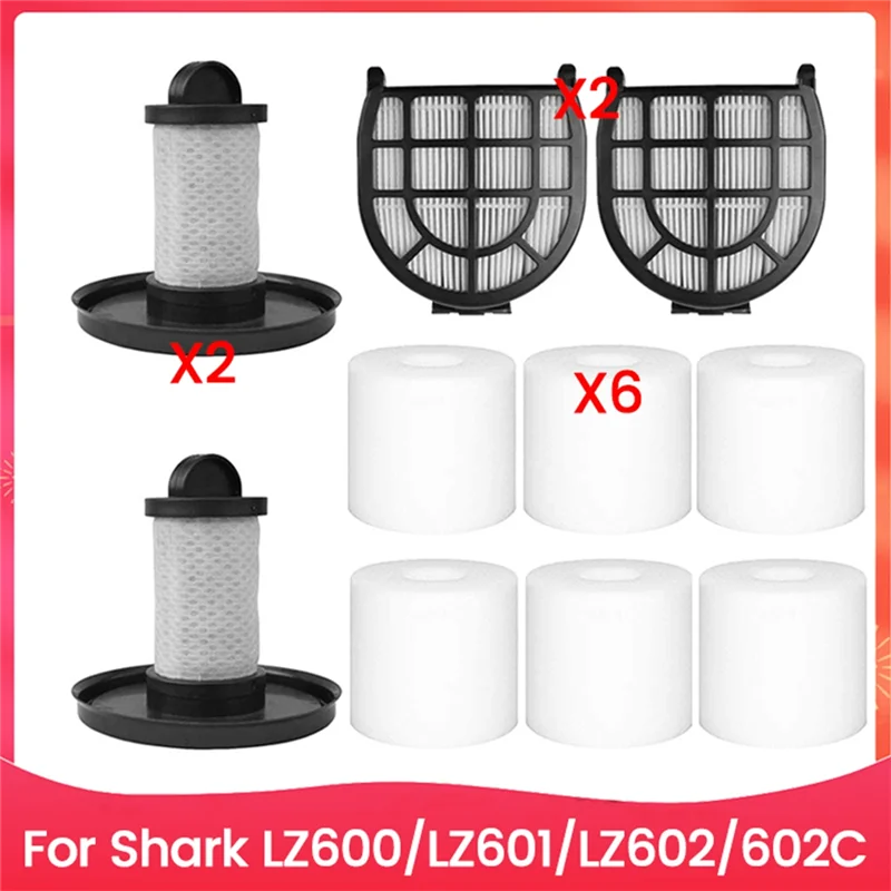 A36T-10PCS Filter Set For Shark LZ600 LZ601 LZ602 Vacuum Cleaner Accessories Replacement Front And Rear Filter Cotton Peaceful Pleasures Health and Wellness