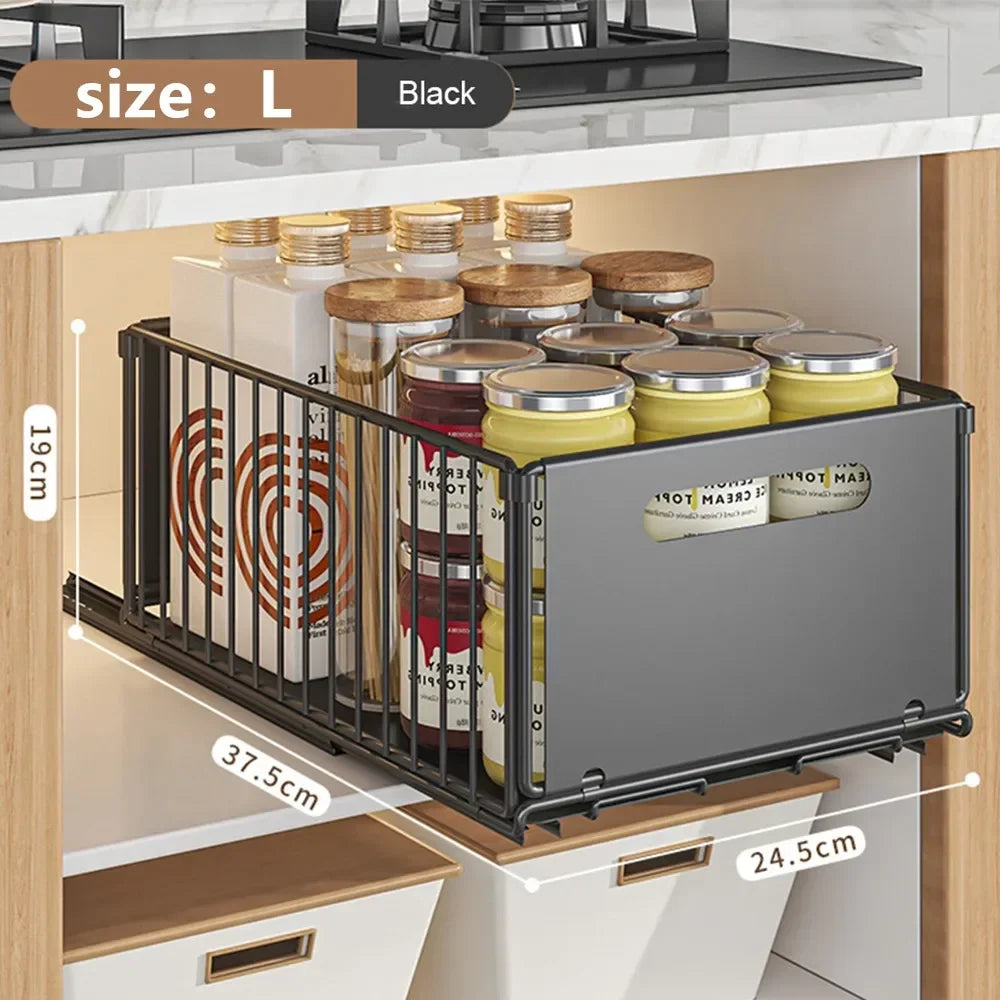 Pull Out Cabinet Organizer | Kitchen Slide-Out Storage Rack