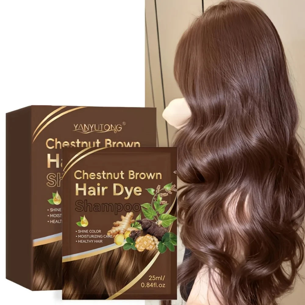 3-in-1 Instant Herbal Hair Color Shampoo – 10 Sachets