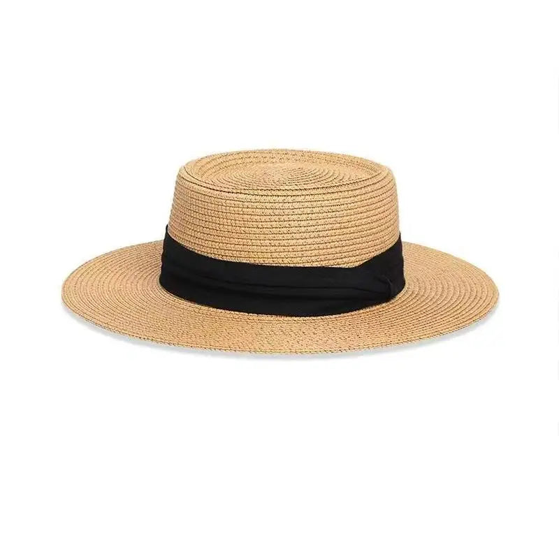 Women's Foldable Straw Sun Hat – Large Brim UV Protection