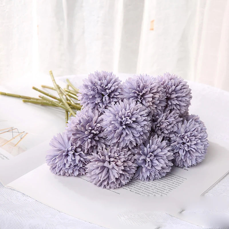Silk Dandelion Flower Ball – Artificial Wedding Bouquet Decor