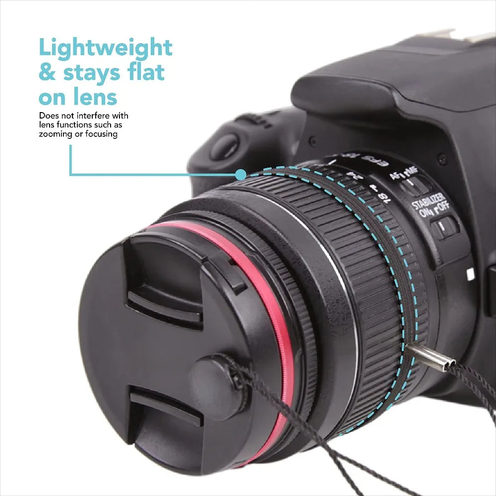 1/3/5 Pcs Camera Lens Cap Leash Keeper Holder with Elastic String Compatible with Universal DSLR SLR Mirrorless Cameras Video Peaceful Pleasures Health and Wellness