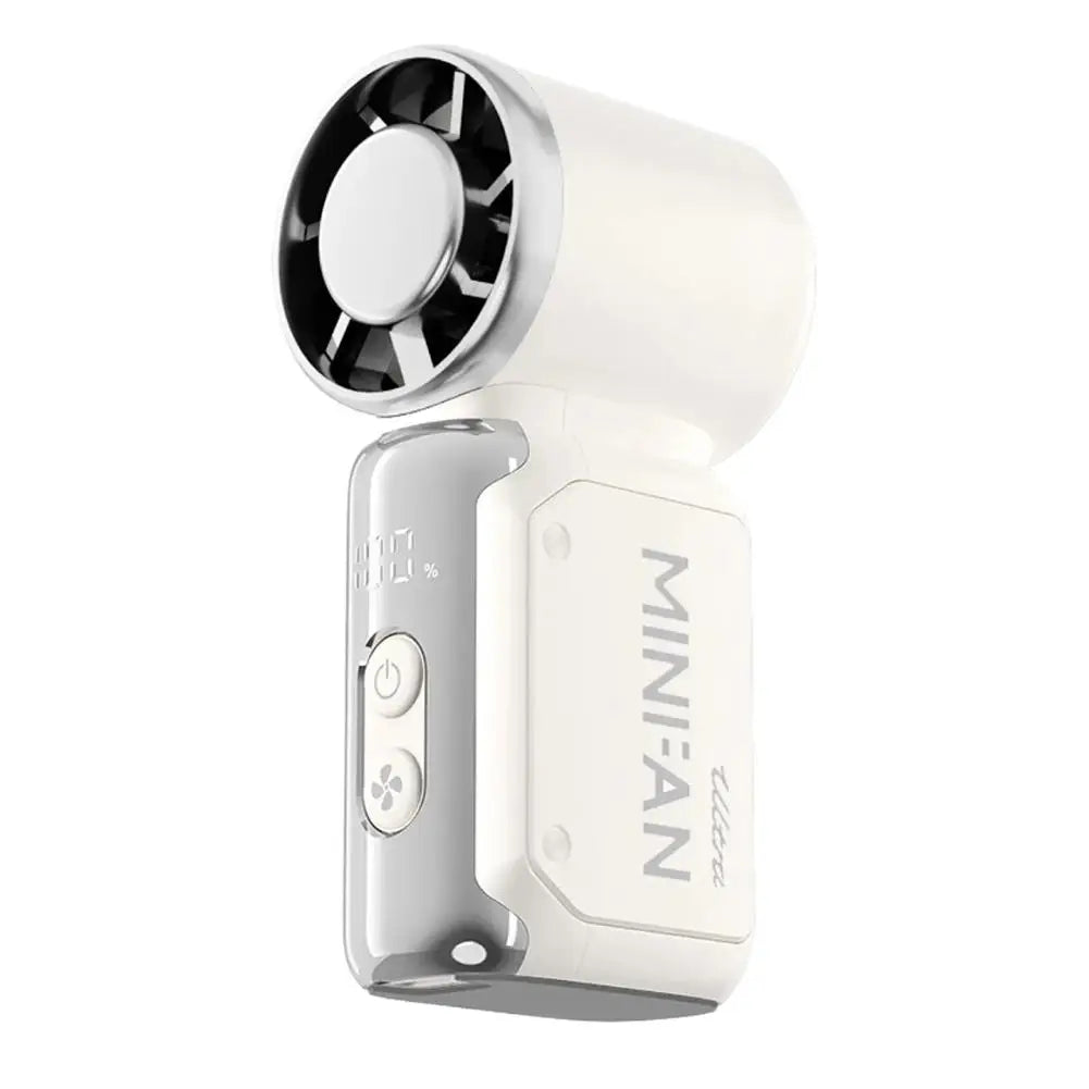 High-speed Powerful Refrigeration Portable Mini Electric Fan USB Charging Cool Wind Multifunctional Summer Pocket Electric Fan Peaceful Pleasures Health and Wellness White