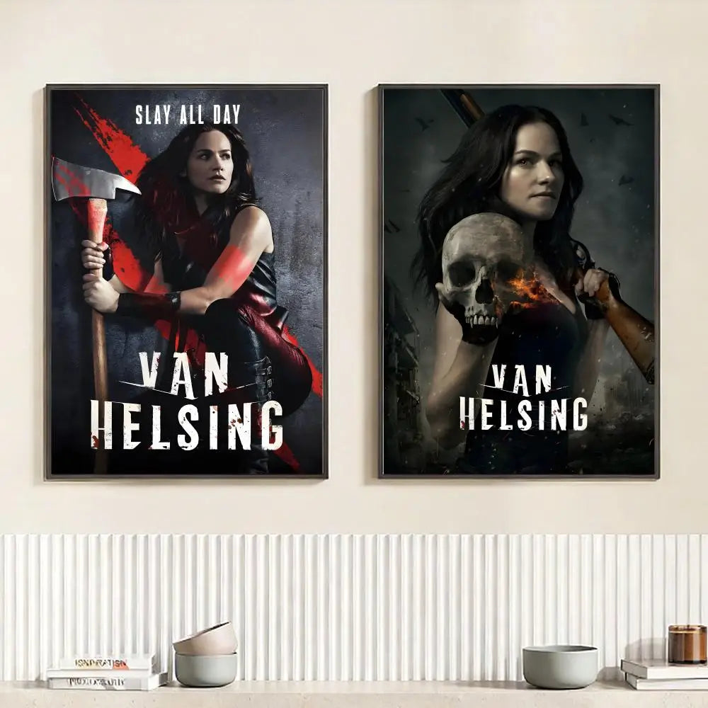 Movie V-Van Helsing Poster HD Self Adhesive Waterproof Wall Art Ideal for Home Office Dorm Bedroom Great Gift Peaceful Pleasures Health and Wellness
