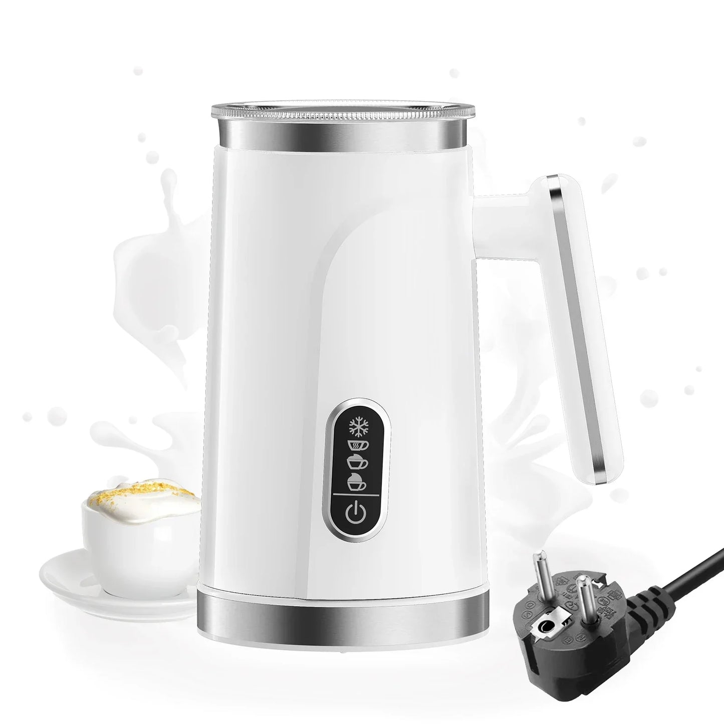 BioloMix 4-in-1 Automatic Milk Frother & Warmer 500W Milk Frother Peaceful Pleasures Health and Wellness 220V EU WHITE Saudi Arabia