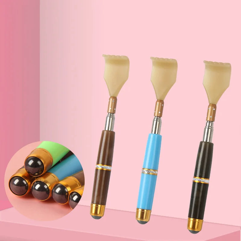 Extendable Magnetic Ball Hackle Back Scratcher With Magnet Telescopic Scratching Backscratcher Massager Back Scraper Peaceful Pleasures Health and Wellness Coffee