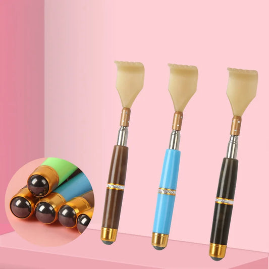 Extendable Magnetic Ball Hackle Back Scratcher With Magnet Telescopic Scratching Backscratcher Massager Back Scraper Peaceful Pleasures Health and Wellness Coffee