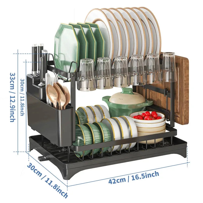 Stainless Steel Dish Rack – Hygienic Space-Saving Kitchen Organizer
