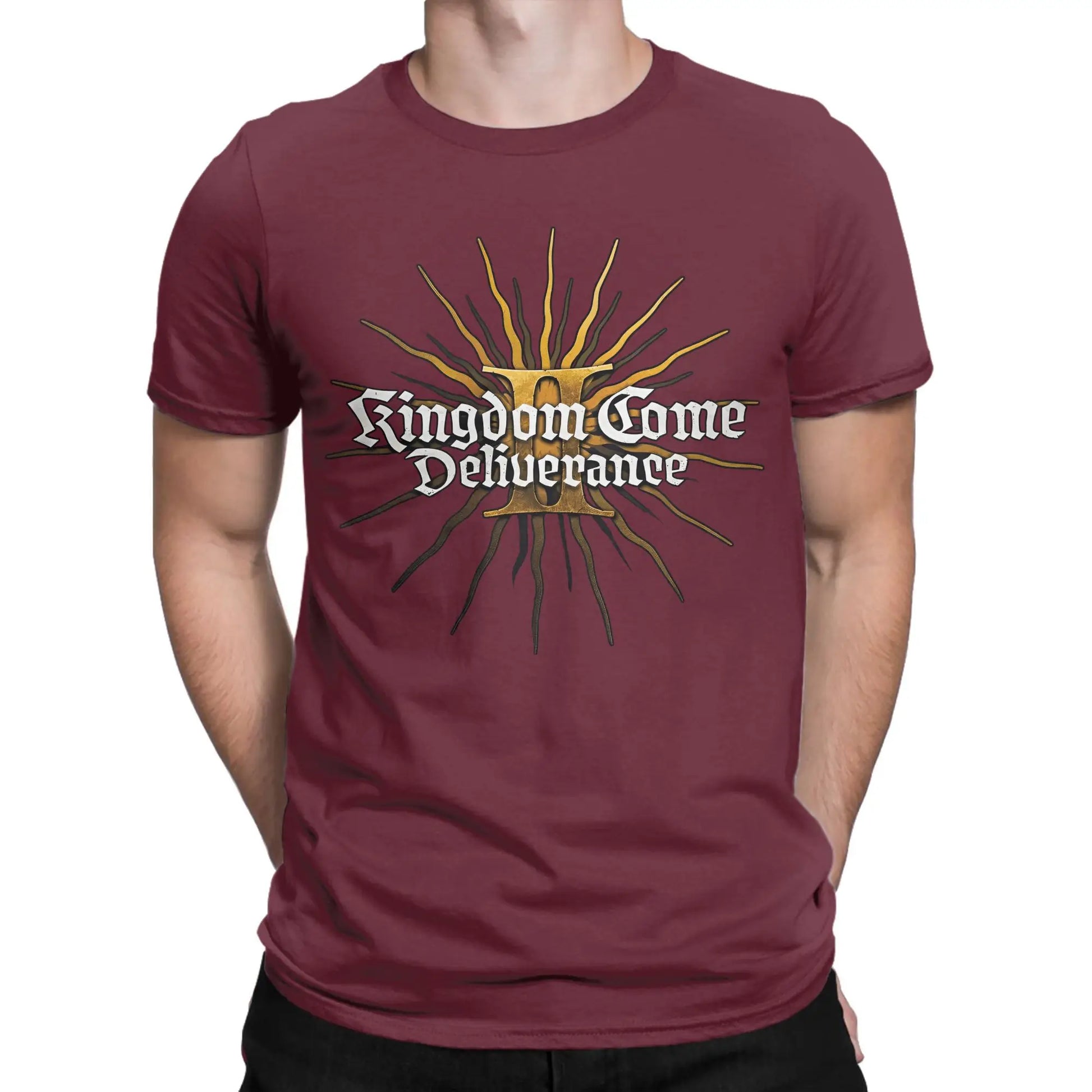 Men's Kingdoms T Shirt Come Deliverances Pure Cotton Clothes Leisure Short Sleeve Crewneck Tees Plus Size T-Shirt Peaceful Pleasures Health and Wellness Burgundy XXL