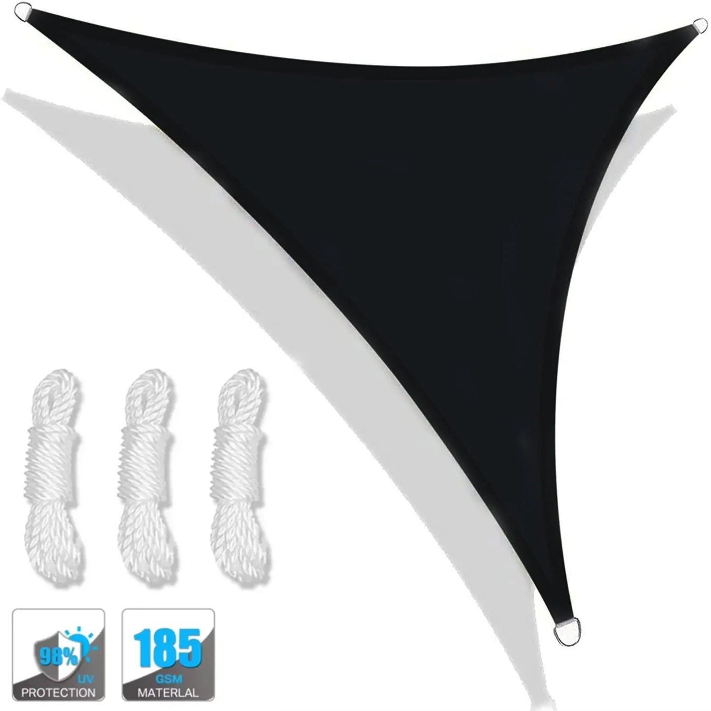 Triangle Shade Sail UPF50+ 98% UV Block Water-Resistant Canopy