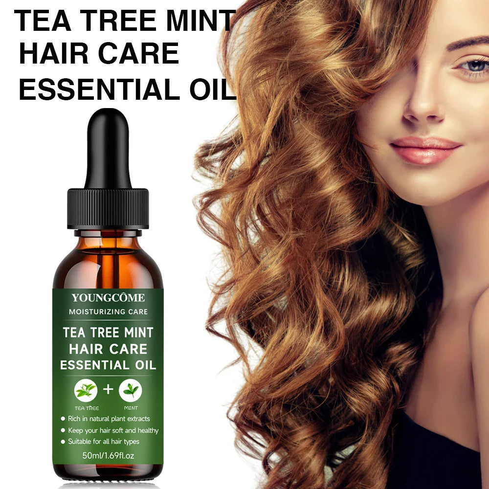 YOUNGCOME Tea Tree & Cooling Mint Hair Oil – All Hair Types