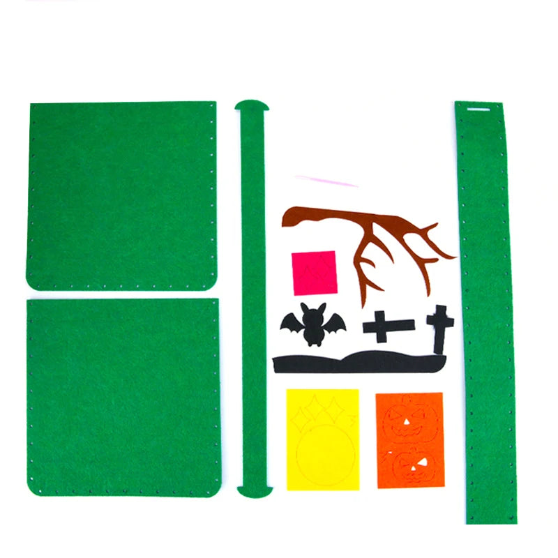 Hand Sewn Halloween Trick Supports Tote Bags Kids DIY Crafts Kits