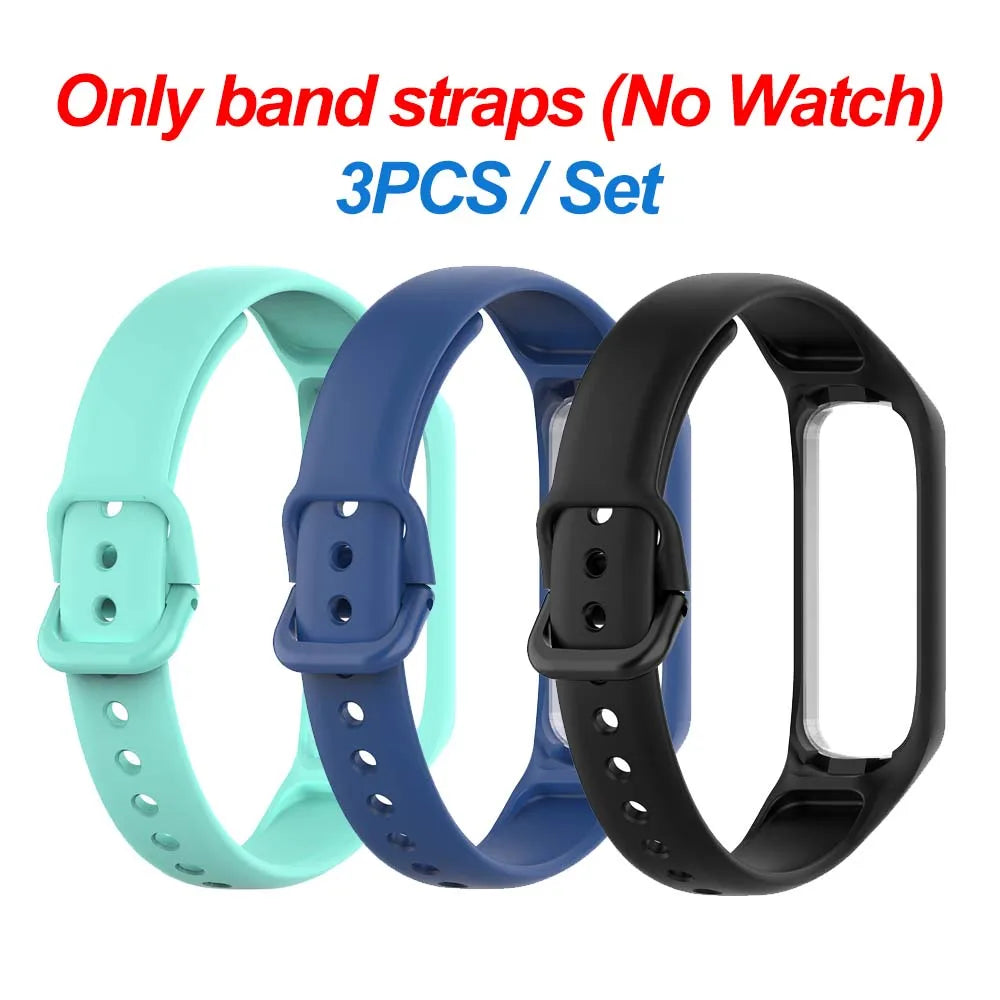 For Samsung Galaxy Fit 2(R220) Band Straps Soft Silicone Wrist Strap for Samsung SM-R220 Fitness SmartWatch Replacement Peaceful Pleasures Health and Wellness 3PCS Color2