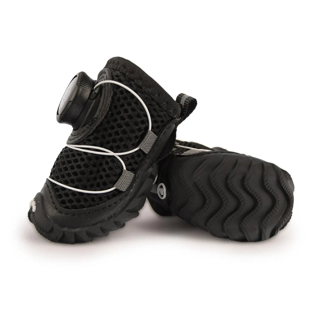 4-Pack Breathable Mesh Dog Shoes | Reflective Adjustable Boots