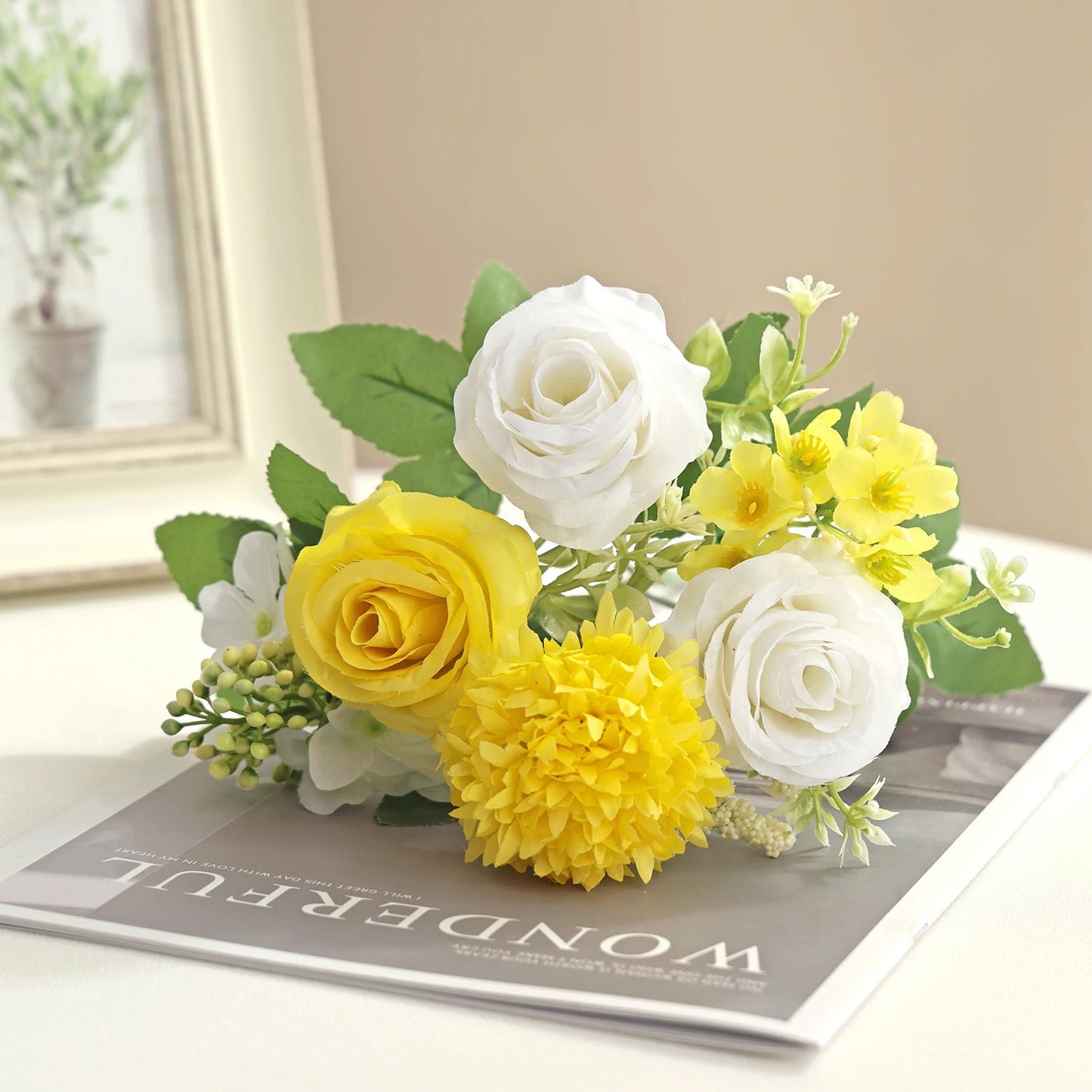 Artificial Silk Hydrangea Rose Bouquet | Wedding & Home Décor