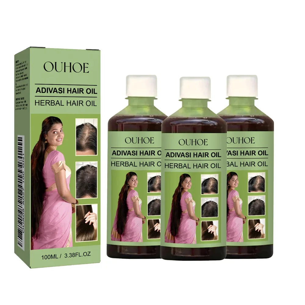 Adivasi Herbal Hair Growth Oil 100ml – Rosemary & Ayurvedic Peaceful Pleasures Health and Wellness 3PCS