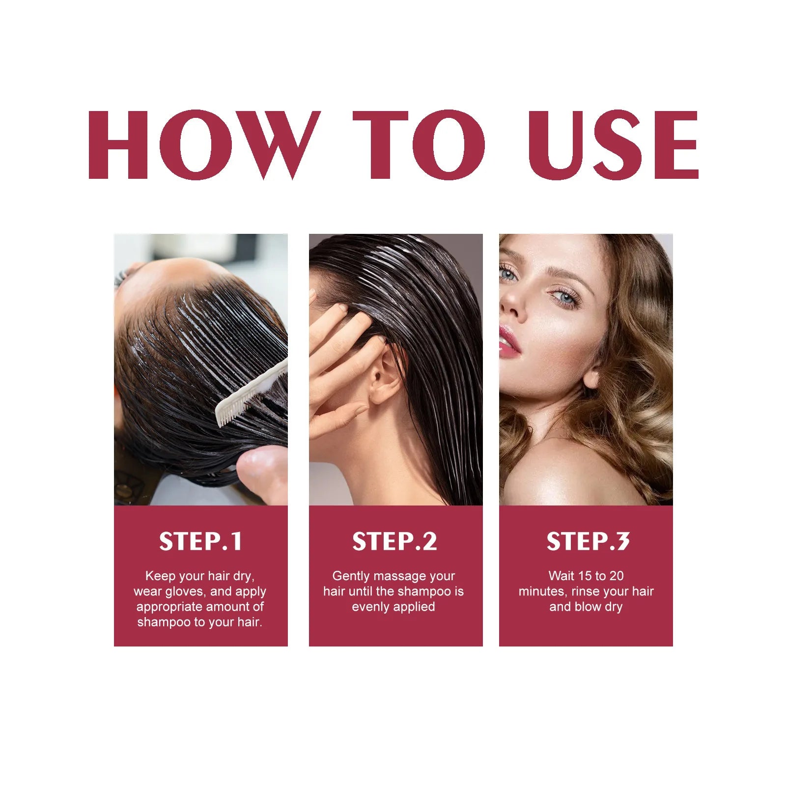3-in-1 Hair Darkening & Color Restore Shampoo – Natural Black Hair Dye Treatment 100ml Peaceful Pleasures Health and Wellness