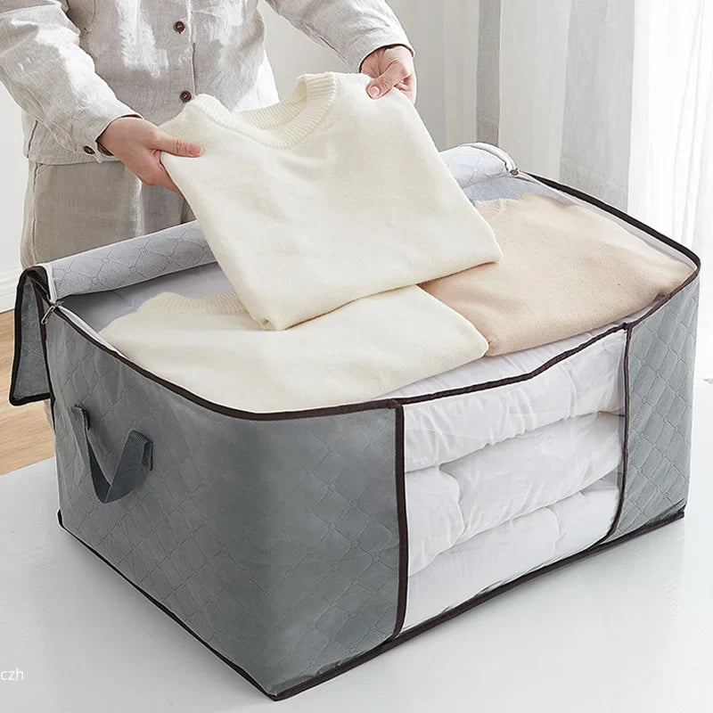 Foldable Non-Woven Quilt & Bedding Storage Bag | Large Capacity