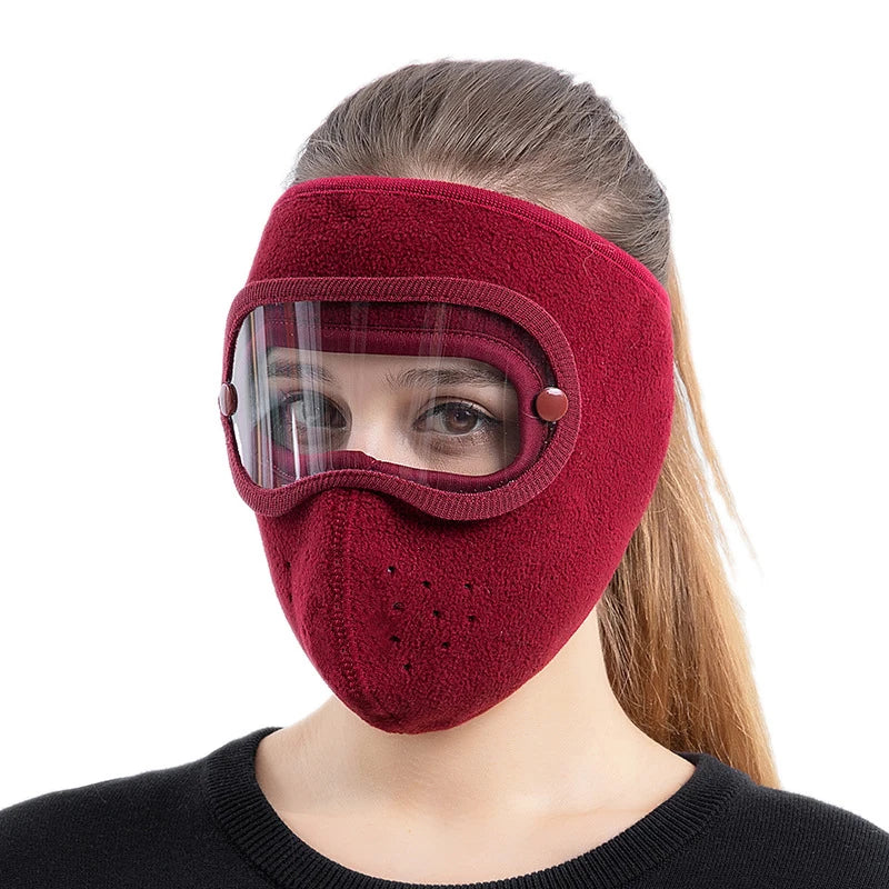 Facial Anti Fog Dust Proof Full Face Headgear Full Face Headgear with Removable Goggles Peaceful Pleasures Health and Wellness
