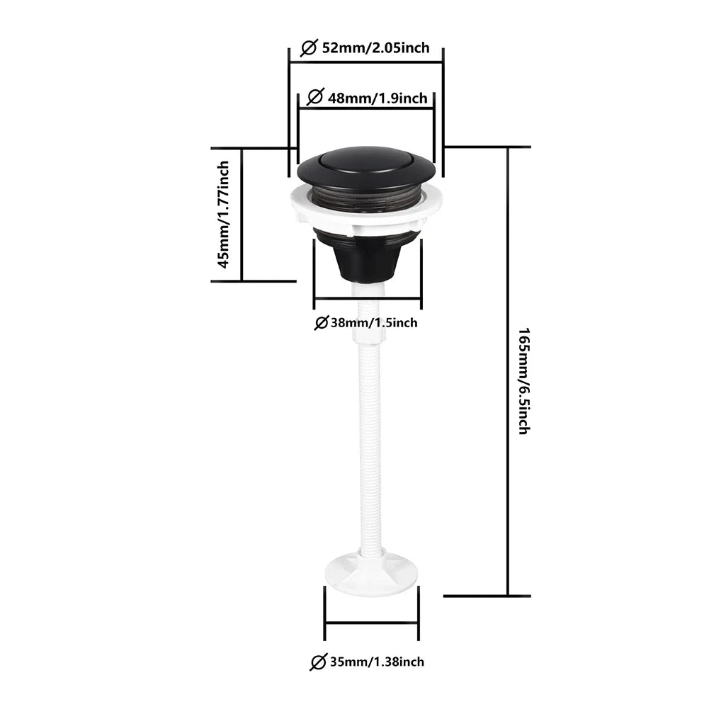 Toilet Flush Button for 38mm Valves | Silver, Black, Gold & Rose Gold