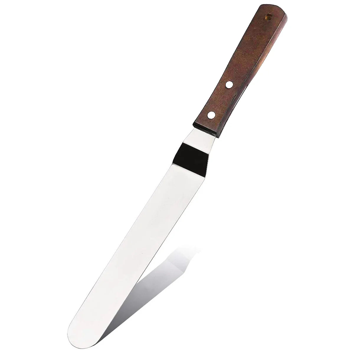 Icing Spatula, Stainless Steel Offset Cake Spatula with Wood Handle, Cake Decorating Spatula for Pizzas, Icing Cakes, Cheese Peaceful Pleasures Health and Wellness 10 Inch