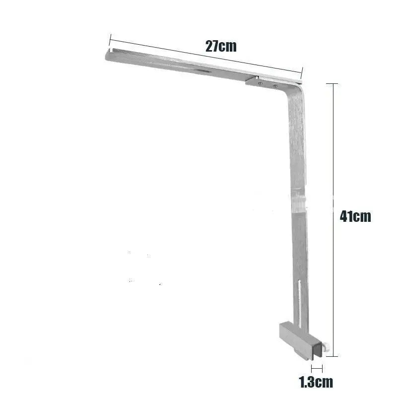 0-1.3mm Chickness Clip-on Fish Tank Lamp Holder Aluminum Alloy Rust-proof Light Bracket Aquarium Chandelier Hanging Rack Peaceful Pleasures Health and Wellness Silver