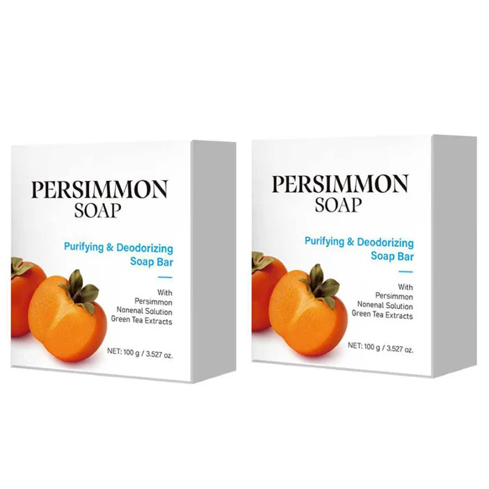 Japanese Persimmon Soap Brand Natural Gentle Cleansing Body Deodorant Soap Suitable For All Skin Types Moisturizing Cleans Soap Peaceful Pleasures Health and Wellness 2pcs
