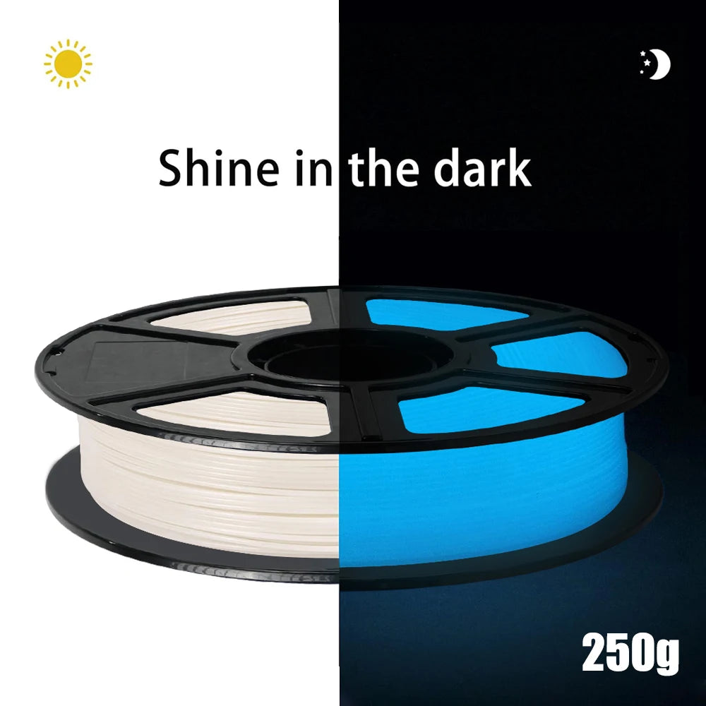 Glow in the Dark PLA Filament 1.75mm 250g – Blue & Red