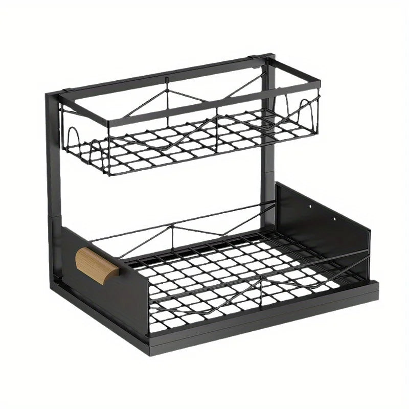 2-Tier Sliding Under Sink Organizer | Rustproof Cabinet Storage