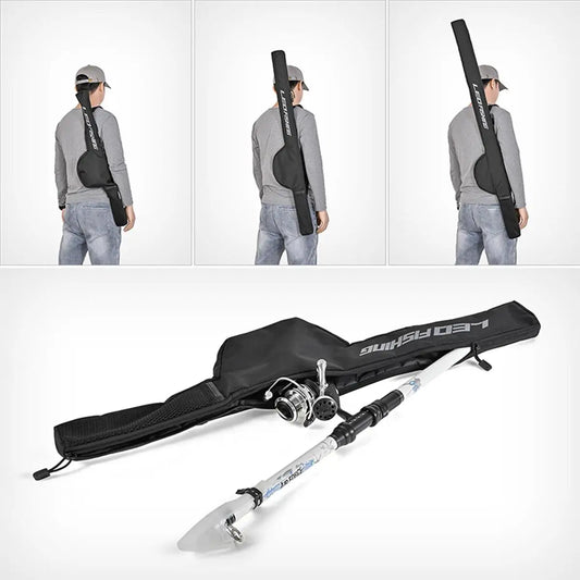 Portable Folding Fishing Rod Bag - Single Piece Fishing Gear Protector And Storage Bag for Convenient Fishing Equipment Care Peaceful Pleasures Health and Wellness