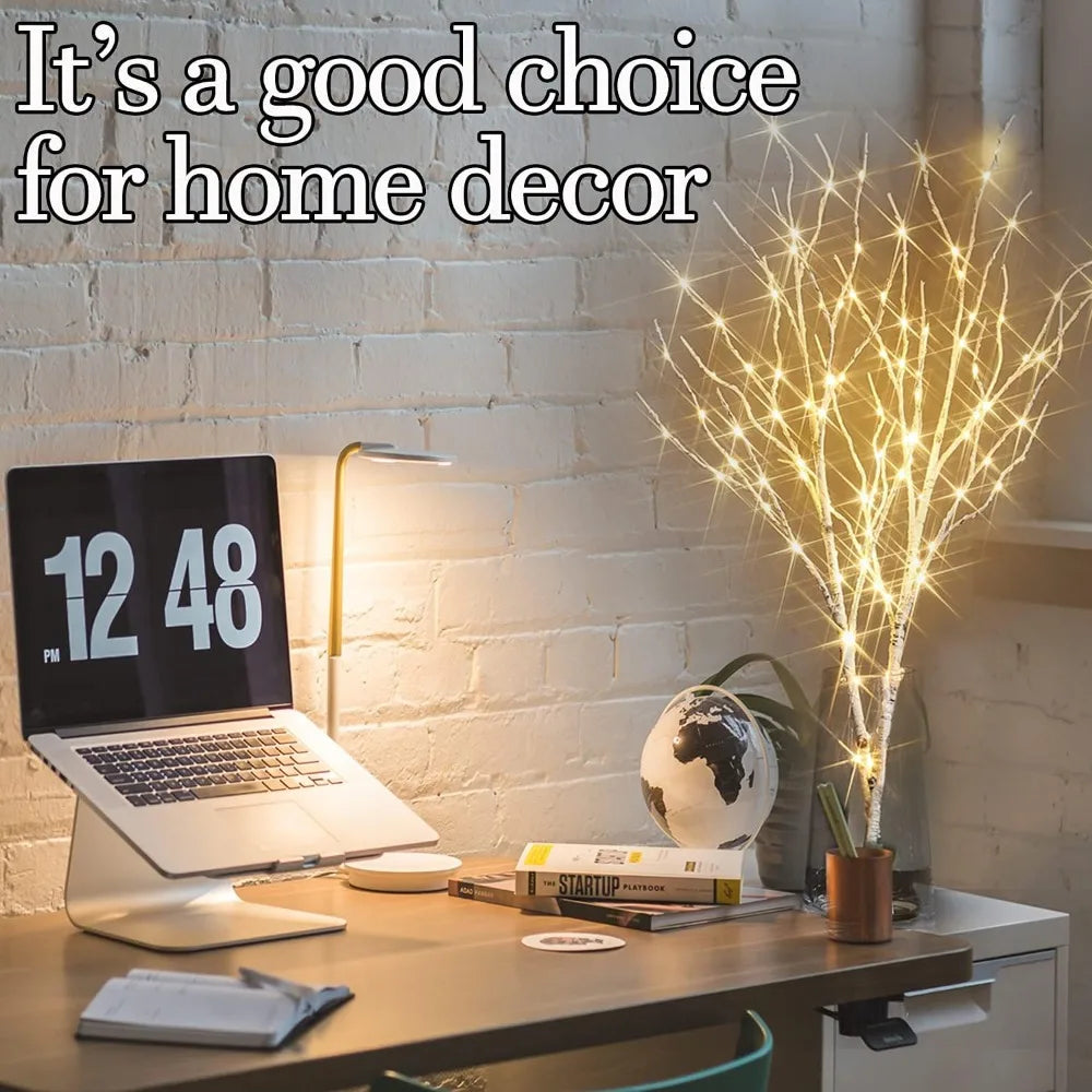 White Birch Branch LED Twig Lights – Battery Operated Decor