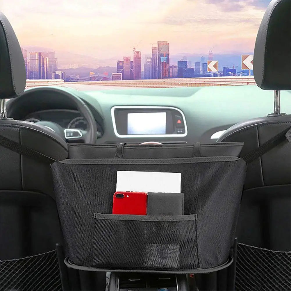 Large Capacity Car Seat Net Pocket Handbag Purse Holder Mesh Back Pouch Between Seats Storage Bag Organizer Car Accessories Peaceful Pleasures Health and Wellness