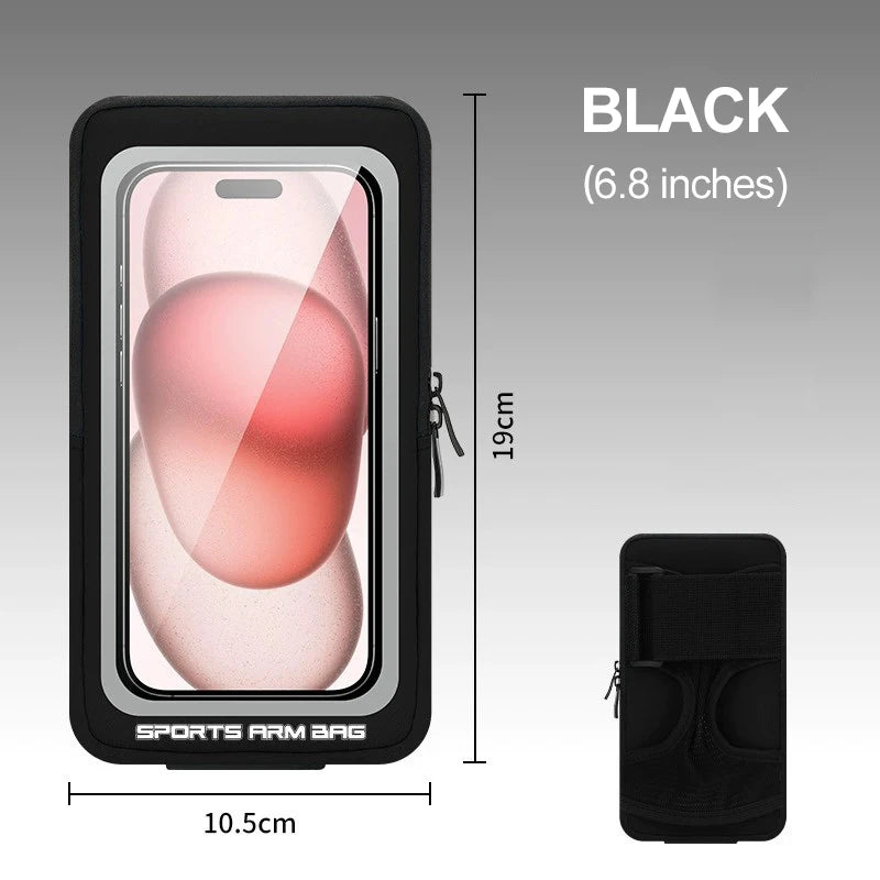 Armband On The Phone Mobile Phone Bag Wrist Armbands Mp3 mp4 Bags Sports Cell Phone Holder Cell Phone Accessories Woman Sports Peaceful Pleasures Health and Wellness Black