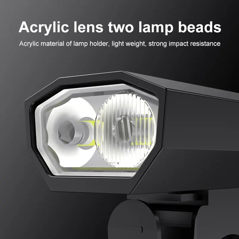 PHMAX LED Bike Headlight 6 Modes Rechargeable – IPX5 Waterproof