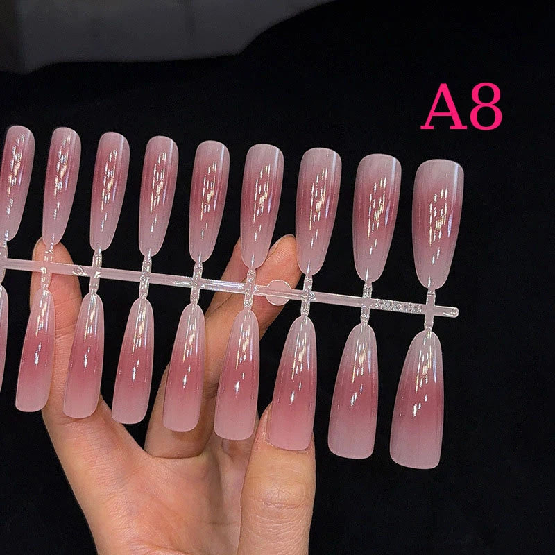 30Pcs Gradient Nude Color Fake Nail Press On Quick Extension Matte Wearable False Nails Natural Multi-Style Full Cover Nail Tips Peaceful Pleasures Health and Wellness A8